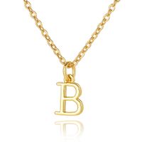 Wholesale Retro Simple Style Letter Copper Plating 18K Gold Plated Pendant Necklace sku image 2