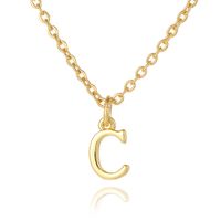 Wholesale Retro Simple Style Letter Copper Plating 18K Gold Plated Pendant Necklace sku image 3