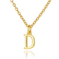 Wholesale Retro Simple Style Letter Copper Plating 18K Gold Plated Pendant Necklace sku image 4