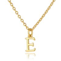 Wholesale Retro Simple Style Letter Copper Plating 18K Gold Plated Pendant Necklace sku image 5