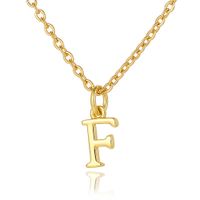 Wholesale Retro Simple Style Letter Copper Plating 18K Gold Plated Pendant Necklace sku image 6