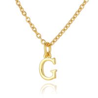 Wholesale Retro Simple Style Letter Copper Plating 18K Gold Plated Pendant Necklace sku image 7