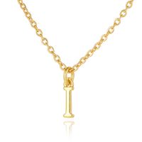 Wholesale Retro Simple Style Letter Copper Plating 18K Gold Plated Pendant Necklace sku image 9