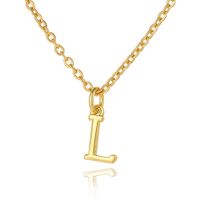 Wholesale Retro Simple Style Letter Copper Plating 18K Gold Plated Pendant Necklace sku image 12