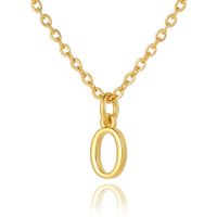 Wholesale Retro Simple Style Letter Copper Plating 18K Gold Plated Pendant Necklace sku image 15