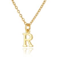 Wholesale Retro Simple Style Letter Copper Plating 18K Gold Plated Pendant Necklace sku image 18