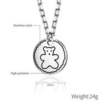 Cute Bear 304 Stainless Steel 18K Gold Plated Unisex Pendant Necklace main image 2