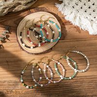 Wholesale Jewelry Casual Bohemian Round Stone Iron Beaded Bracelets main image 3