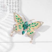 Lady Butterfly Alloy Artificial Gemstones Women's Brooches main image 6