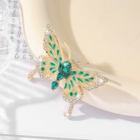 Lady Butterfly Alloy Artificial Gemstones Women's Brooches main image 5