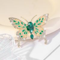 Lady Butterfly Alloy Artificial Gemstones Women's Brooches main image 1