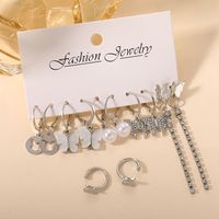 1 Set IG Style Simple Style Butterfly Inlay Alloy Rhinestones Pearl Drop Earrings Earrings main image 3