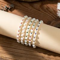 Wholesale Jewelry IG Style Simple Style Round Stone Iron Beaded Bracelets main image 3