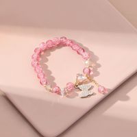 Wholesale Jewelry Cute Sweet Simple Style Butterfly Artificial Crystal Rhinestones Beaded Handmade Inlay Bracelets main image 4