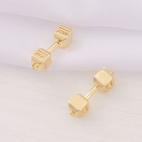 1 Piece 20*5mm Copper 18K Gold Plated Barbell Polished Pendant main image 3