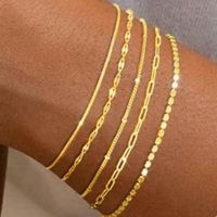 Simple Style Solid Color Metal Plating Women's Bracelets sku image 9