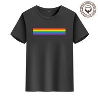 Men's Rainbow Simple Style Round Neck Short Sleeve Regular Fit Men's T-shirt main image 3
