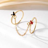 Hip-Hop Vintage Style Rock Butterfly Alloy Wholesale Rings main image 4