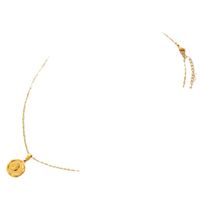304 Stainless Steel 18K Gold Plated Casual Simple Style Plating Geometric Moon Pendant Necklace main image 6