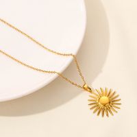 304 Stainless Steel Casual Simple Style Plating Sun Star Moon Pendant Necklace main image 4