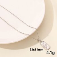 304 Stainless Steel 18K Gold Plated Casual Simple Style Plating Geometric Moon Pendant Necklace sku image 2