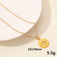 304 Stainless Steel Casual Simple Style Plating Sun Star Moon Pendant Necklace sku image 7
