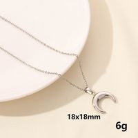 304 Stainless Steel Casual Simple Style Plating Sun Star Moon Pendant Necklace sku image 2