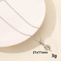304 Stainless Steel 18K Gold Plated Casual Simple Style Plating Geometric Moon Pendant Necklace sku image 4