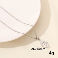 304 Stainless Steel 18K Gold Plated Casual Simple Style Plating Geometric Moon Pendant Necklace sku image 5