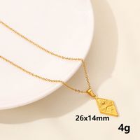304 Stainless Steel 18K Gold Plated Casual Simple Style Plating Geometric Moon Pendant Necklace sku image 11