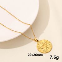 304 Stainless Steel Casual Simple Style Plating Sun Star Moon Pendant Necklace sku image 10
