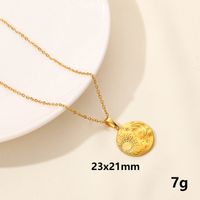 304 Stainless Steel IG Style Simple Style Plating Star Moon Pendant Necklace sku image 8