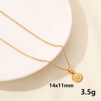 304 Stainless Steel Casual Simple Style Plating Sun Star Moon Pendant Necklace sku image 11