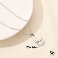 304 Stainless Steel IG Style Simple Style Plating Star Moon Pendant Necklace sku image 3