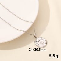 304 Stainless Steel IG Style Plating Hollow Out Star Moon Pendant Necklace sku image 6