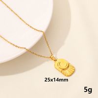 304 Stainless Steel IG Style Simple Style Plating Star Moon Pendant Necklace sku image 9