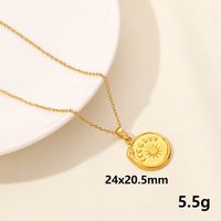 304 Stainless Steel IG Style Plating Hollow Out Star Moon Pendant Necklace sku image 12