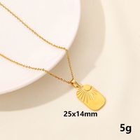 304 Stainless Steel IG Style Simple Style Plating Star Moon Pendant Necklace sku image 10