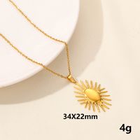 304 Stainless Steel IG Style Simple Style Plating Star Moon Pendant Necklace sku image 11
