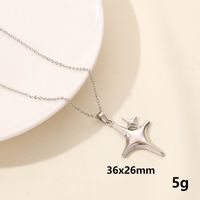 304 Stainless Steel IG Style Simple Style Plating Star Moon Pendant Necklace sku image 6