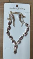 Princess Glam Water Droplets Rhinestones Artificial Crystal Wholesale Earrings Necklace sku image 7