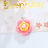 1 Piece 20 * 25mm Hole Under 1mm Resin Flower Pendant sku image 2