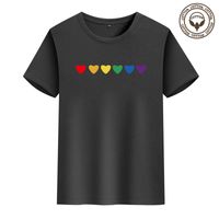 Hommes Forme De Cœur Style Simple Col Rond Manche Courte Coupe Régulière T-shirt Homme main image 3