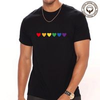 Men's Heart Shape Simple Style Round Neck Short Sleeve Regular Fit Men's T-shirt main image 1