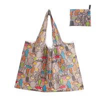 Cute Pastoral Flower Polyester Composite Needle Punched Cotton Shopping Bags sku image 103