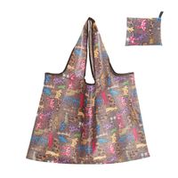 Cute Pastoral Flower Polyester Composite Needle Punched Cotton Shopping Bags sku image 105