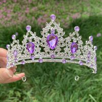 Glam Luxurious Lady Crown Alloy Plating Inlay Zircon Crown sku image 17