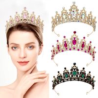 Glam Luxurious Lady Crown Alloy Plating Inlay Zircon Crown sku image 22