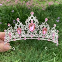 Glam Luxurious Lady Crown Alloy Plating Inlay Zircon Crown sku image 18
