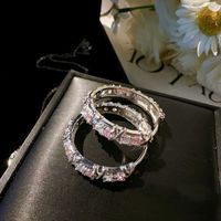 Copper Simple Style Classic Style Inlay Solid Color Zircon Rings Earrings Necklace sku image 15